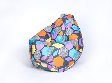 Кресло-мешок Груша малое, велюр принт, геометрия в Белгороде
