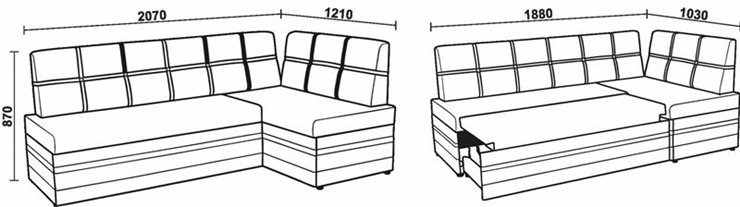 Кухонный диван НЕО КМ-06 ДУ с механизмом в Старом Осколе - изображение 5