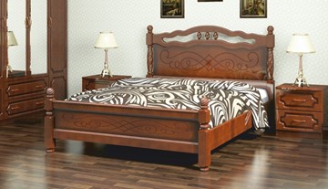 Кровать спальная Карина-15 (Орех) 160х200 в Старом Осколе