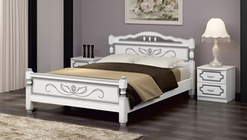 Кровать спальная Карина-5 (Белый Жемчуг) 160х200 в Старом Осколе