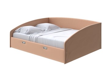 Кровать 2-спальная Bono 160х200, Экокожа (Латунный перламутр) в Белгороде