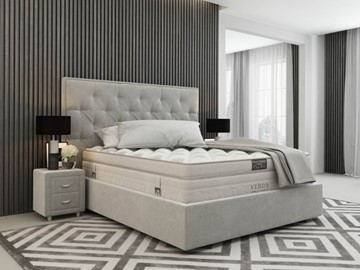 Спальная кровать Classic Compact/Island M 180х200, Флок (Велсофт Серый) в Белгороде
