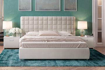 Двуспальная кровать Corso-3 160х200, Искусственная шерсть (Лама Лён) в Белгороде