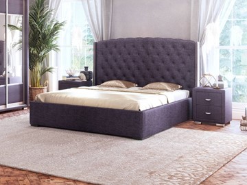 Кровать в спальню Dario Slim 140x200, Велюр (Лофти Слива) в Белгороде