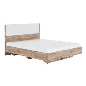 Двуспальная кровать Николь (мод.1.4) 1,6 белая экокожа, с ортопедическим основанием в Старом Осколе