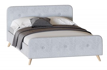 Спальная кровать Сиерра 1600 (с подъемным механизмом и коробом) Аура серый в Старом Осколе