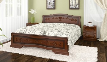 Спальная кровать Карина-6 тахта (Орех) 160х200 в Старом Осколе