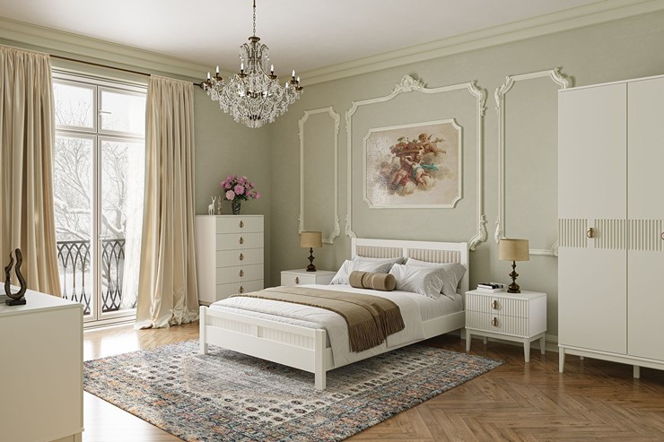 Кровать спальная Фрида (белый античный) 180х200 в Старом Осколе - изображение 2