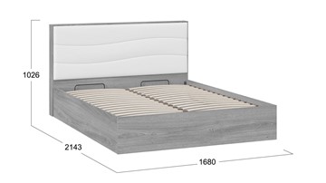 Кровать с механизмом Миранда тип 1 (Дуб Гамильтон/Белый глянец) в Белгороде - предосмотр 1