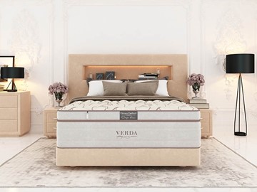 Кровать двуспальная Smart Compact/Podium M 160х200, Флок (Велсофт Бежевый) в Белгороде