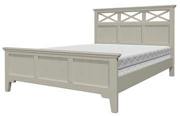 Кровать полутороспальная Грация-5 с фисташковым карнизом (Фисташковый) 140х200 в Старом Осколе