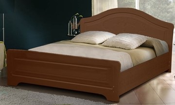 Полуторная кровать Ивушка-5 2000х1200 с высоким изножьем, цвет Итальянский орех в Старом Осколе