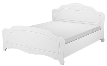 Полутороспальная кровать Лотос (Белый) 140х200 с основанием в Белгороде