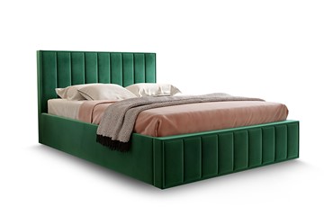Кровать с основанием Вена 1800, Велюр Мора зеленый в Старом Осколе