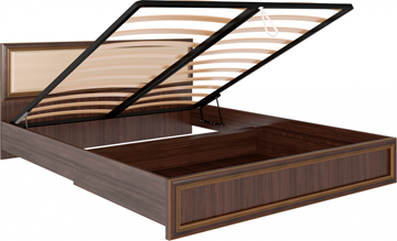 Кровать с механизмом 2-спальная Беатрис М11 с мягким изголовьем (Орех Гепланкт) в Старом Осколе