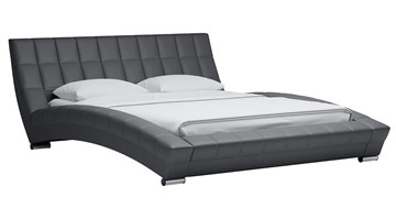 Кровать в спальню Оливия 160 арт. Марика 485 к/з (серый) с основанием в Белгороде
