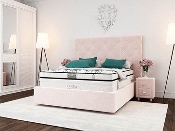 Кровать в спальню Style Compact/Island M 180х200, Флок (Велсофт Винтажный розовый) в Белгороде