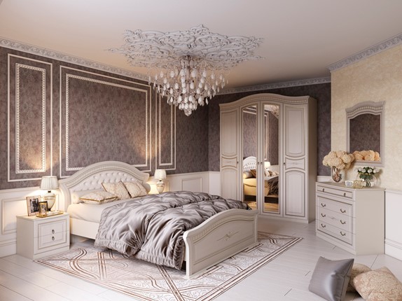 Модульная спальня Николь, Ясень жемчужный/Ваниль в Белгороде - изображение