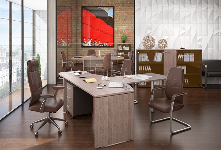 Офисный комплект мебели Xten для двух сотрудников с тумбочками в Старом Осколе - изображение 2