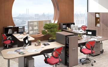 Офисный комплект мебели Xten для двух сотрудников с тумбочками в Белгороде - предосмотр 5