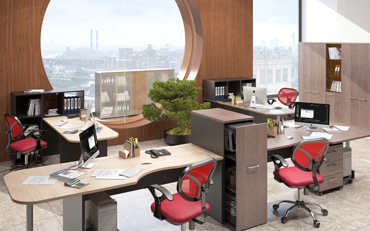 Офисный комплект мебели Xten для двух сотрудников с тумбочками в Старом Осколе - изображение 5
