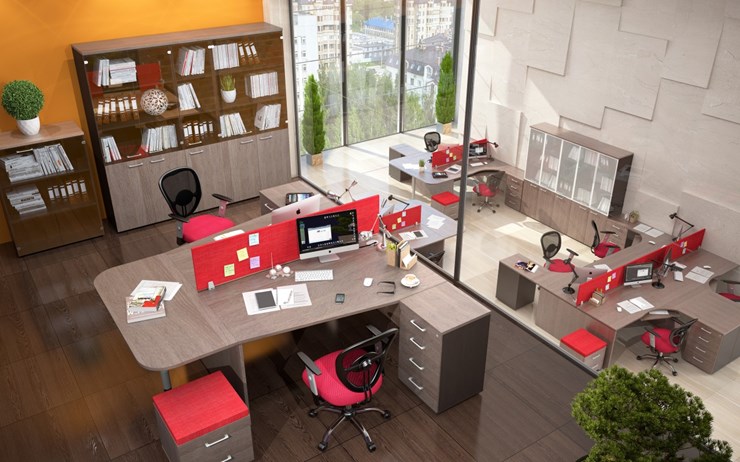 Офисный комплект мебели Xten для двух сотрудников с тумбочками в Белгороде - изображение 3