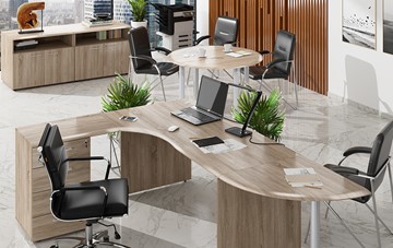 Офисный комплект мебели Wave 2, рабочий стол и конференц-стол в Старом Осколе