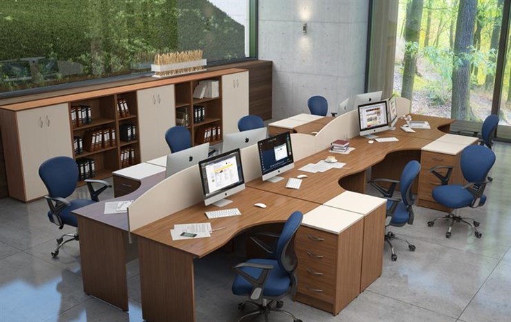 Комплект офисной мебели IMAGO - рабочее место, шкафы для документов в Белгороде - изображение