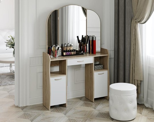 Туалетный столик София Т2, цвет Дуб сонома/Белый в Старом Осколе - изображение