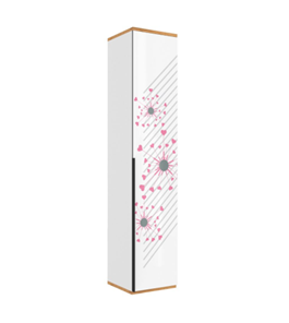 Шкаф одностворчатый Урбан 528.040, белый/розовый в Старом Осколе