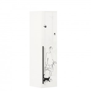 Одностворчатый шкаф Джоли Тип 2 ЛД 535.020, Серый шелк в Старом Осколе
