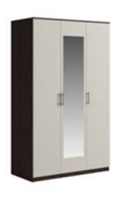 Шкаф 3 двери Светлана, с зеркалом, венге/дуб молочный в Белгороде