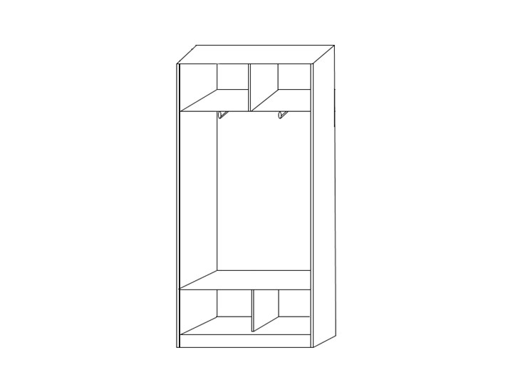 Шкаф 2-х дверный 2200х1200х420 с одним зеркалом ХИТ 22-4-12/2-15 Дуб Млечный в Старом Осколе - изображение 1