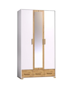 Шкаф для одежды Айрис 444, Белый-Дуб золотистый в Старом Осколе