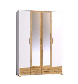 Шкаф для одежды Айрис 555, Белый-Дуб золотистый в Старом Осколе