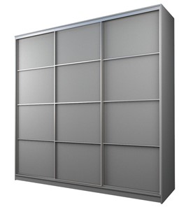 Шкаф 3-х дверный MAX МШ-27-6-27/2-111, Профиль Серебро/Цвет Серый в Белгороде
