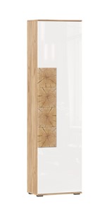 Шкаф одностворчатый Фиджи с декоративными накладками 659.300, Дуб Золотой/Белый в Старом Осколе