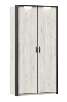 2-створчатый шкаф Техно с паспарту, Дуб крафт белый в Старом Осколе - изображение