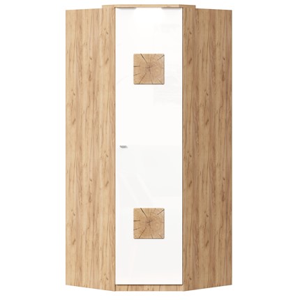 Шкаф угловой 45 с декоративной накладкой Фиджи, 659.248, белый в Старом Осколе - изображение