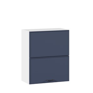Горизонтальный настенный шкаф 600 комбинированный Индиго ЛД 298.970.000.125, Белый/Тёмно-синий в Старом Осколе