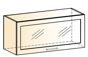 Шкаф навесной Яна L800 Н360 (1 дв. рам.) в Старом Осколе