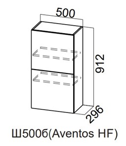 Распашной кухонный шкаф Модерн New барный, Ш500б(Aventos HF)/912, МДФ в Старом Осколе