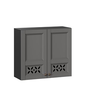 Кухонный навесной шкаф Амели-3 800 ЛД 299.360.000.035, Черный/Оникс серый в Белгороде