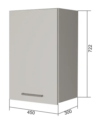 Кухонный навесной шкаф В7 45, Бетон пайн/Белый в Белгороде - изображение