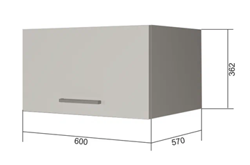 Навесной шкаф ВГ60Г, Белое гладкое Ламарти/Белый в Старом Осколе