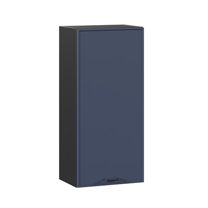 Шкаф навесной высокий 450 Индиго ЛД 298.430.000.153, Чёрный/Тёмно-синий в Белгороде - изображение