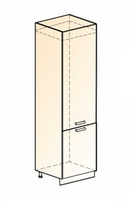 Шкаф-пенал под холодильник Бостон L600 (2 дв. гл.) в Белгороде