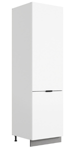 Шкаф-пенал Стоун L600 под холодильник (2 дв.гл.) (белый/джелато софттач) в Белгороде