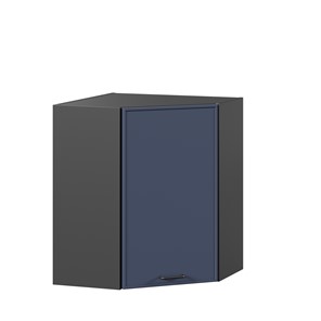 Угловой настенный шкаф Индиго ЛД 298.610.000.158, Чёрный/Тёмно-синий в Белгороде