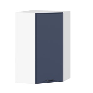 Угловой кухонный шкаф высокий Индиго ЛД 298.620.000.117, Белый/Тёмно-синий в Старом Осколе